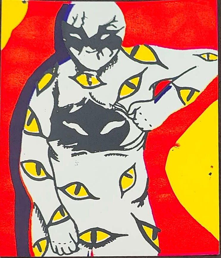 Other | 5”x7” Canvas | Intermediate Printmaking | Fall 2023 | Multi-color Screenprint