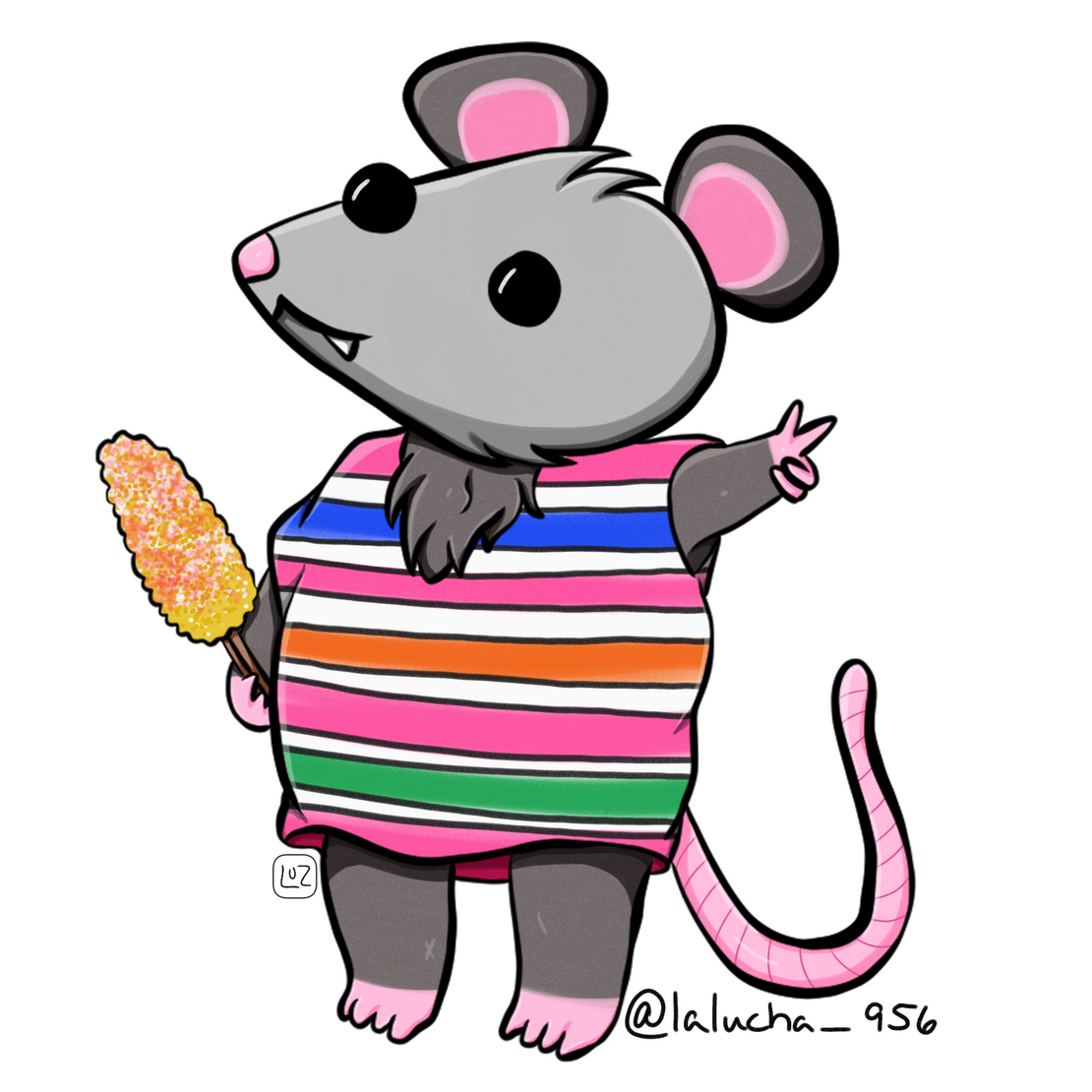 Luchito (LUCHA Mascot) Sticker | Summer 2025| Clip Studio Paint & Photoshop